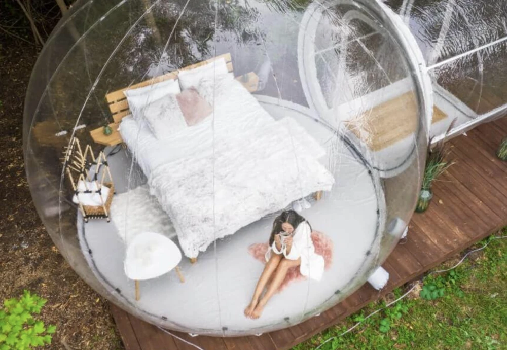 inflatable clear bubble camping tent